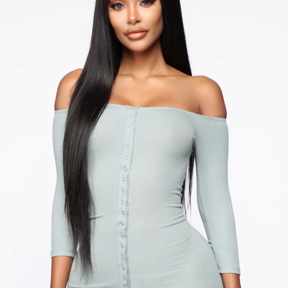 Fashion Nova Sage Bodycon Dress